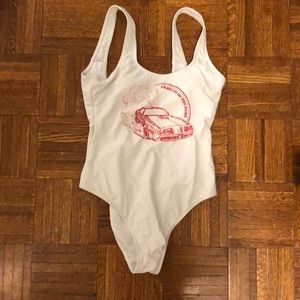 White one piece bathing suit from pac sun